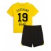 Borussia Dortmund Julian Brandt #19 Kopio Lastenvaatteet Koti Pelipaita Lasten 2023-24 Lyhyet Hihat (+ shortsit)